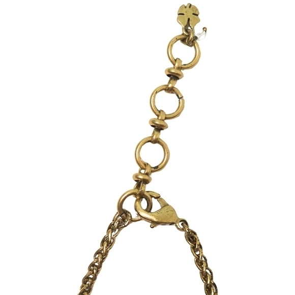 Lucky Brand Gold Brushed Metal & Blue Stone Collar Statement Necklace - Picture 5 of 6